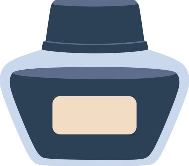 Mavi mürekkep içeren boş etiketli cam mürekkep, kaligrafi, yazı ve yaratıcı projeler için idealdir, sanatsal ifade için klasik ve zarif bir araç sağlar