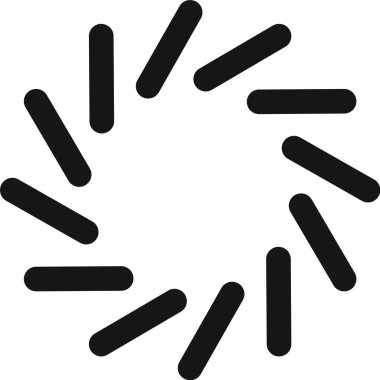 Yuvarlak çizgilere sahip ikon yükleniyor dairesel bir hareketle dönüyor, dinamik ilerleme ve etkinliği etkili bir şekilde iletiyor. Dijital arayüzlerde arabelleme ve işleme için ideal