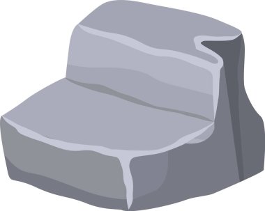 İki gri taş basamak doğal bir merdiven yaratıyor, doğal bir keşif ve doğa güzelliği ve engebeli araziyle çevrili sakin bir açık hava ortamında yükselmeye davet ediyor.