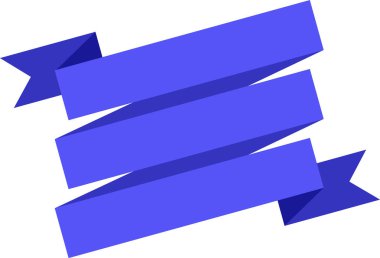 Bir pankart oluşturan üç zarif mavi kurdele, beyaz bir arkaplana nazikçe el sallıyor, zarif bir dokunuşla tasarımları geliştiriyor kutlamalar ve başarılar için mükemmel