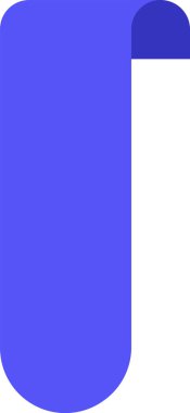 Aşağıya doğru mavi noktalı bir tasarım içeren yer imi simgesi, temiz beyaz bir arkaplan karşısında kıvrılmış bir köşe gösterir, kitaplardaki veya belgelerdeki sayfaları işaretlemek için ideal