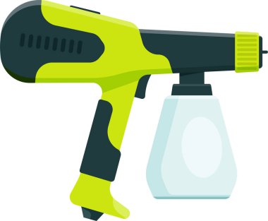 Evi boyamak ve yenilemek için küçük bir akvaryumu olan profesyonel elektrikli boya spreyi, bakım ve onarım işleri, ev dekorasyonunun iyileştirilmesi ve emlak fiyatının artırılması.