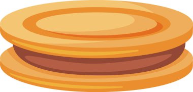 Zengin çikolatalarla dolu iki yuvarlak bisküvi kahvaltıdan zevk almak ya da günün her saatinde bir şeyler atıştırmak için ideal bir aperatif oluşturur.