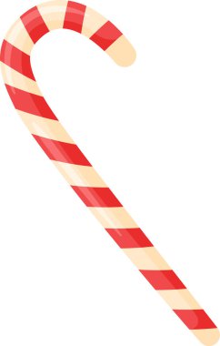 Geleneksel Noel şekeri bastonunda canlı kırmızı ve beyaz çizgiler, zarif kıvrımlar ve kış mevsiminde bayram ziyafeti ve şenlik kutlamalarının neşesini temsil eder.