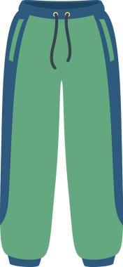 Yan cepleri olan rahat yeşil eşofman ve ayarlanabilir bir kemer, rahat ve şık bir görünüm sunan gündelik kıyafet ve spor aktiviteleri için mükemmel.