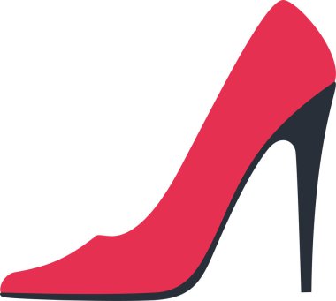 Klasik kırmızı topuklu ayakkabı beyaz arka planda izole edilmiş, zarif ve stili temsil ederken kadınsılığı, modayı ve cazibeyi somutlaştırıyor. Moda ileri temaları ve kutlamalar için mükemmel.