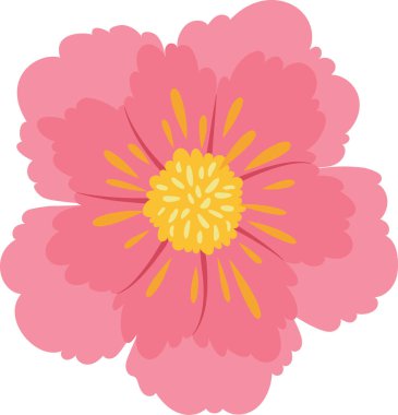 Sarı çiçekli pembe şakayık çiçekleri güzelliği ve tazeliği gösteriyor, doğa, bahar ve çiçeklerle ilgili tasarımlar için mükemmel.