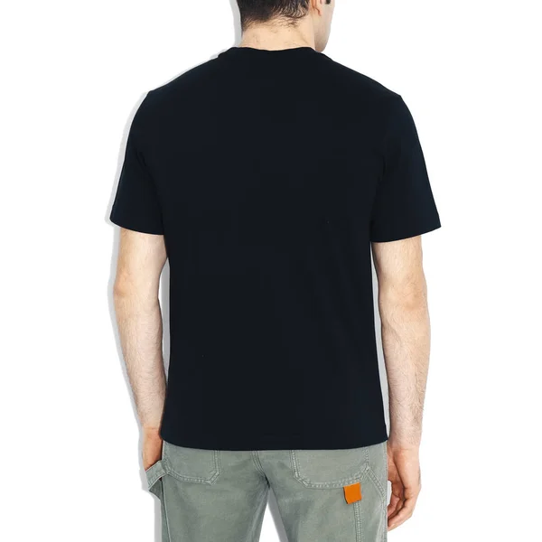 Geïsoleerde Zwarte Shirt Achterkant — Stockfoto