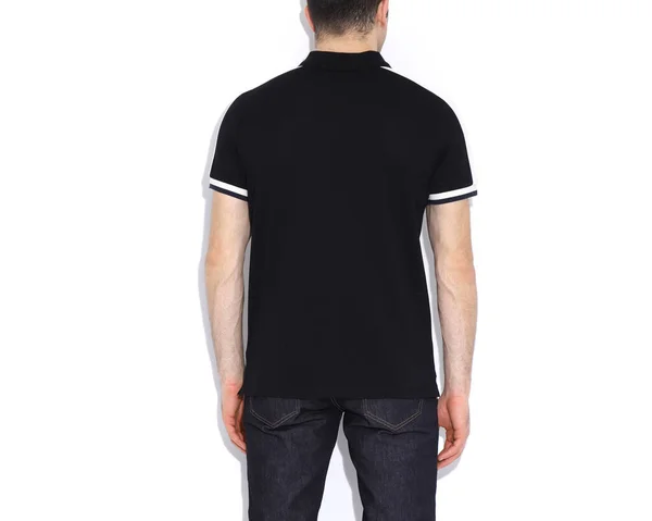 Vereinzeltes Schwarzes Shirt Rückseite — Stockfoto