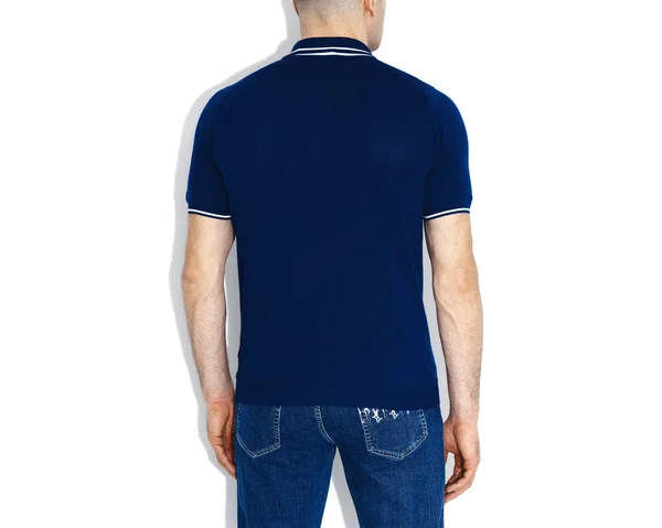 Isolerad Svart Shirt Baksida — Stockfoto