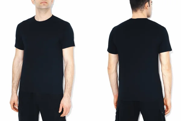 Απομονωμένο Shirt Μοντέλο Δύο Πλευρική Άποψη — Φωτογραφία Αρχείου