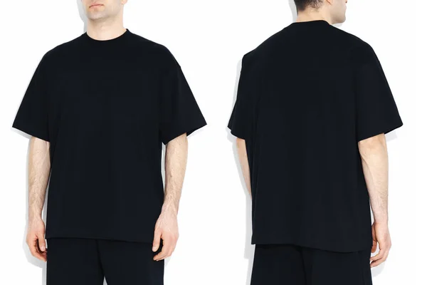Shirt Isolata Modello Due Vista Laterale — Foto Stock