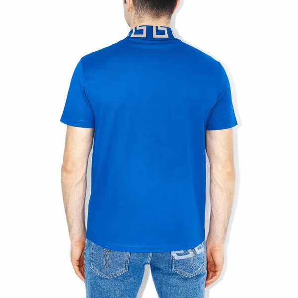 Isolerad Svart Shirt Baksida — Stockfoto