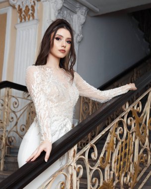 Elegant bride in a wedding dress