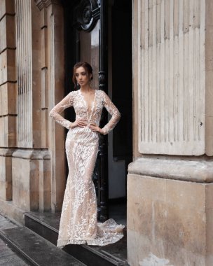 Elegant bride in a wedding dress