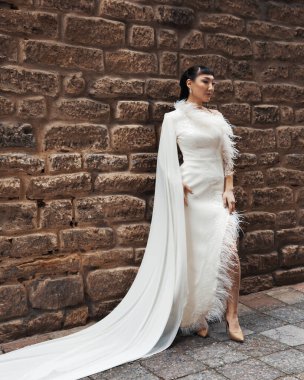 Elegant bride in a wedding dress