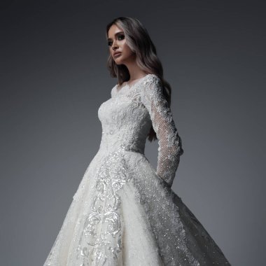 Elegant bride in a wedding dress