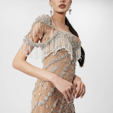 Elegant bride in a wedding dress