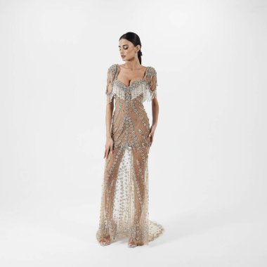 Elegant bride in a wedding dress