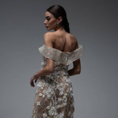 Elegant bride in a wedding dress