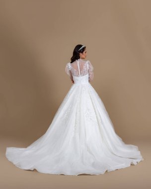 Elegant bride in a wedding dress