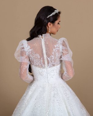 Elegant bride in a wedding dress