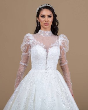 Elegant bride in a wedding dress