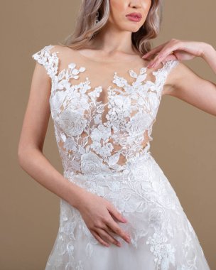 Elegant bride in a wedding dress