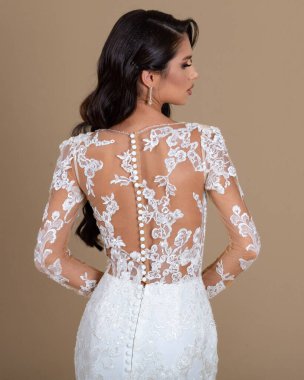 Elegant bride in a wedding dress