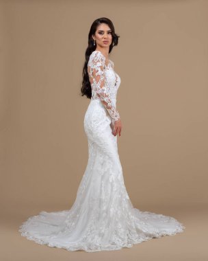 Elegant bride in a wedding dress