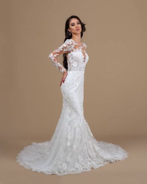 Elegant bride in a wedding dress