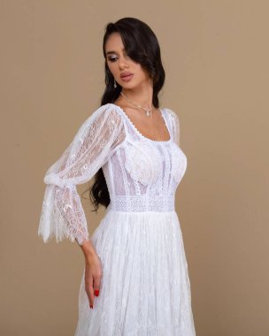 Elegant bride in a wedding dress