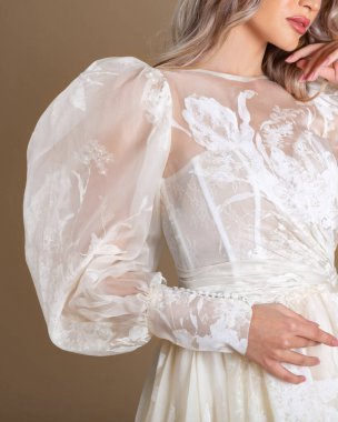 Elegant bride in a wedding dress