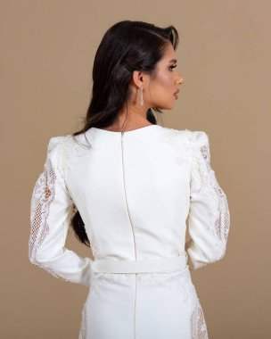 Elegant bride in a wedding dress