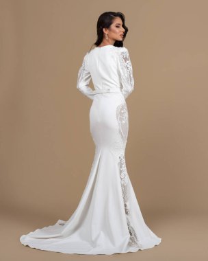 Elegant bride in a wedding dress