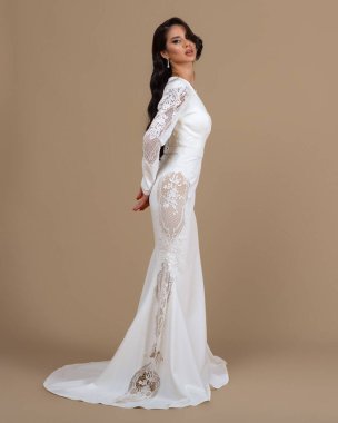 Elegant bride in a wedding dress