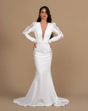 Elegant bride in a wedding dress