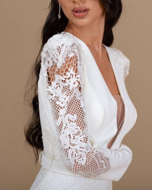 Elegant bride in a wedding dress