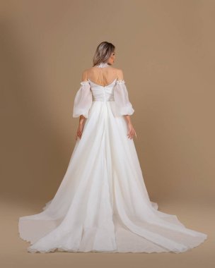 Elegant bride in a wedding dress