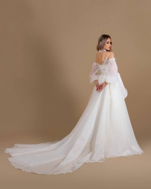 Elegant bride in a wedding dress