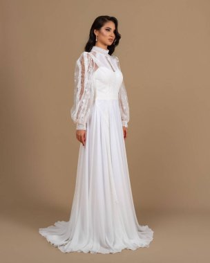 Elegant bride in a wedding dress