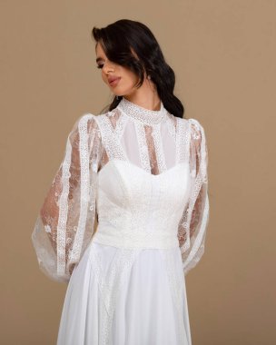 Elegant bride in a wedding dress