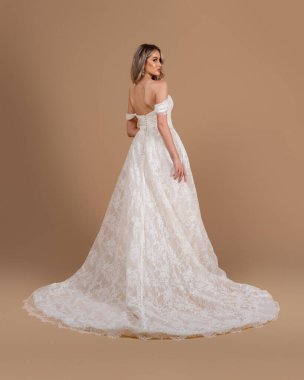 Elegant bride in a wedding dress