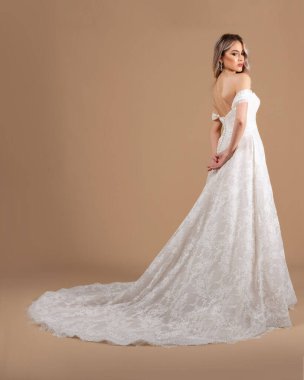 Elegant bride in a wedding dress