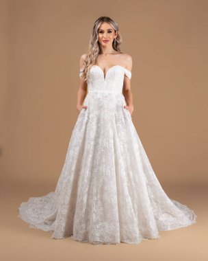 Elegant bride in a wedding dress