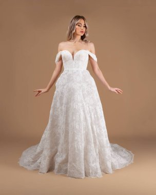 Elegant bride in a wedding dress