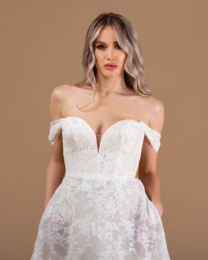 Elegant bride in a wedding dress