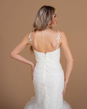 Elegant bride in a wedding dress