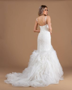 Elegant bride in a wedding dress