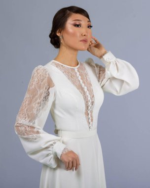 Elegant bride in a wedding dress